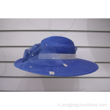 Cappelli per abiti da chiesa con trecce poligonali da donna alla moda